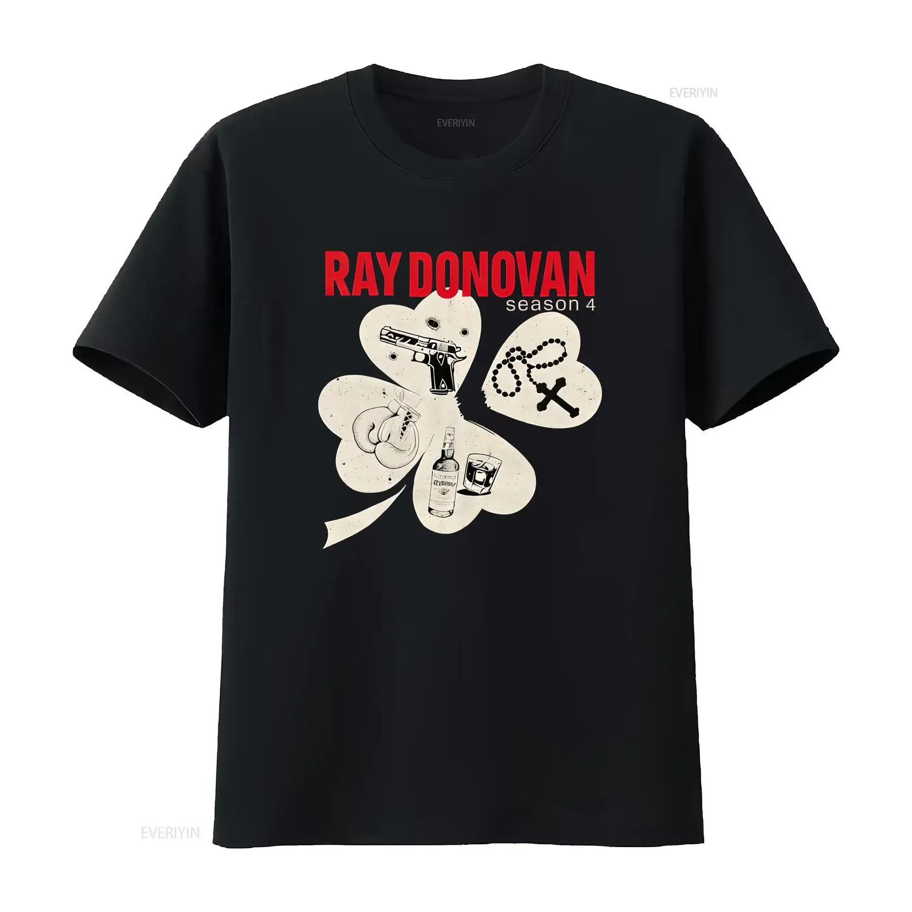 Ray Donovan Season 4 Movie Promo T Shirt Size XL Showtime TV Show vintage Washed streetwear Top For Everyday Wear Comfortable