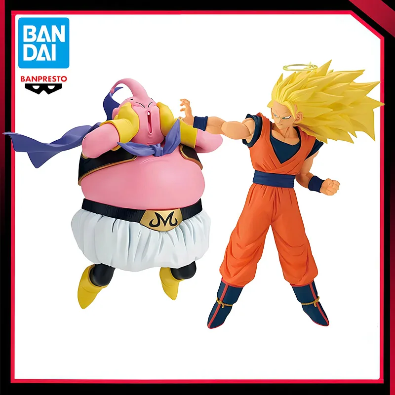 

In Stock Original Banpresto Match Makers Dragon Ball Z Son Goku SSJ3 Majin Buu (Fat) Anime Figure PVC Model Collectible Toys