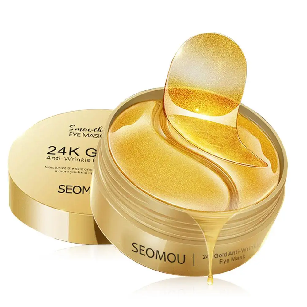 30pairs Collagen Eye 24k Gold Eye Patch Seaweed Anti-puffiness Pad Circles Dark Moisturizing Eyes Eye Anti-aging B2m2