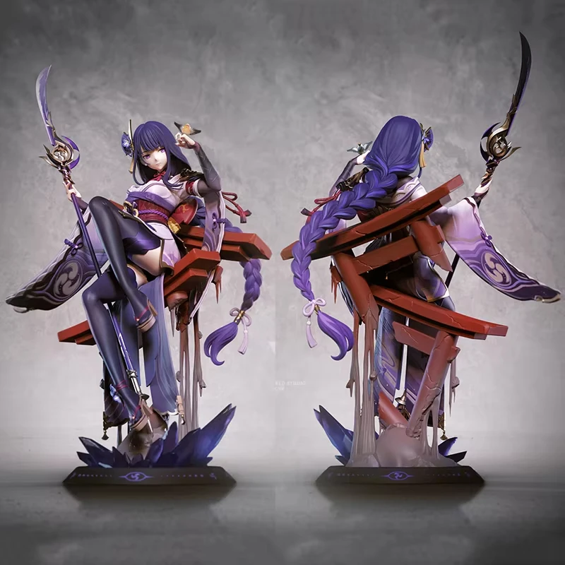 

Новая фигурка Genshin Impact Raiden Shogun, фигурки сексуальной девушки, ПВХ, коллекция сидячих поставок, статуя, игрушки, подарки на Хэллоуин