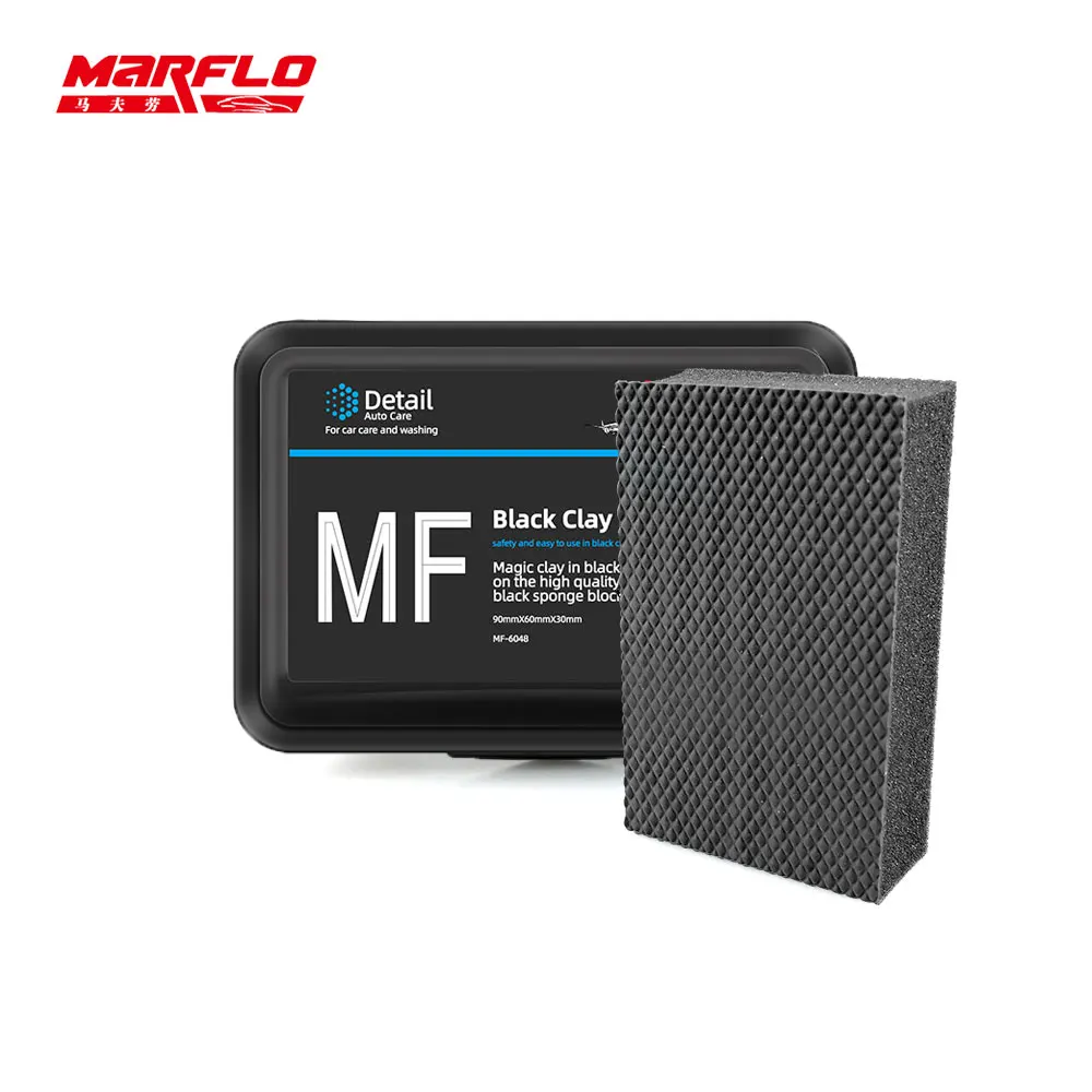 Marflo Car Paint Cleaner Magic Clay Pad Sponge Speed Block Before Waxing and Coating Auto Accessories Tools