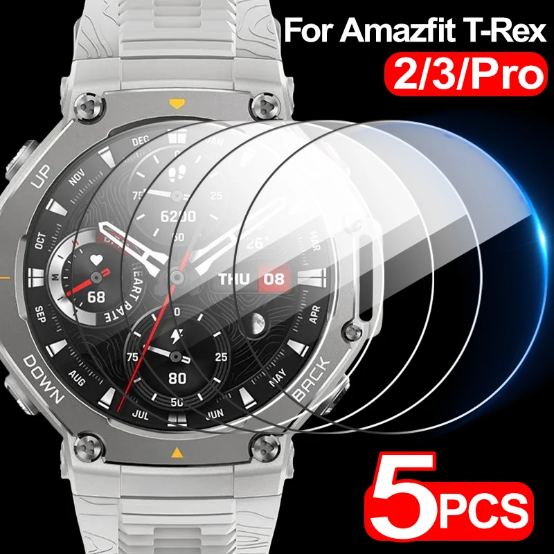 

1-5 шт. закаленное стекло для Amazfit T-Rex 3 2 Pro HD прозрачная защитная пленка для умных часов Защитная пленка для экрана Amazfit T-rex2 T-rex3