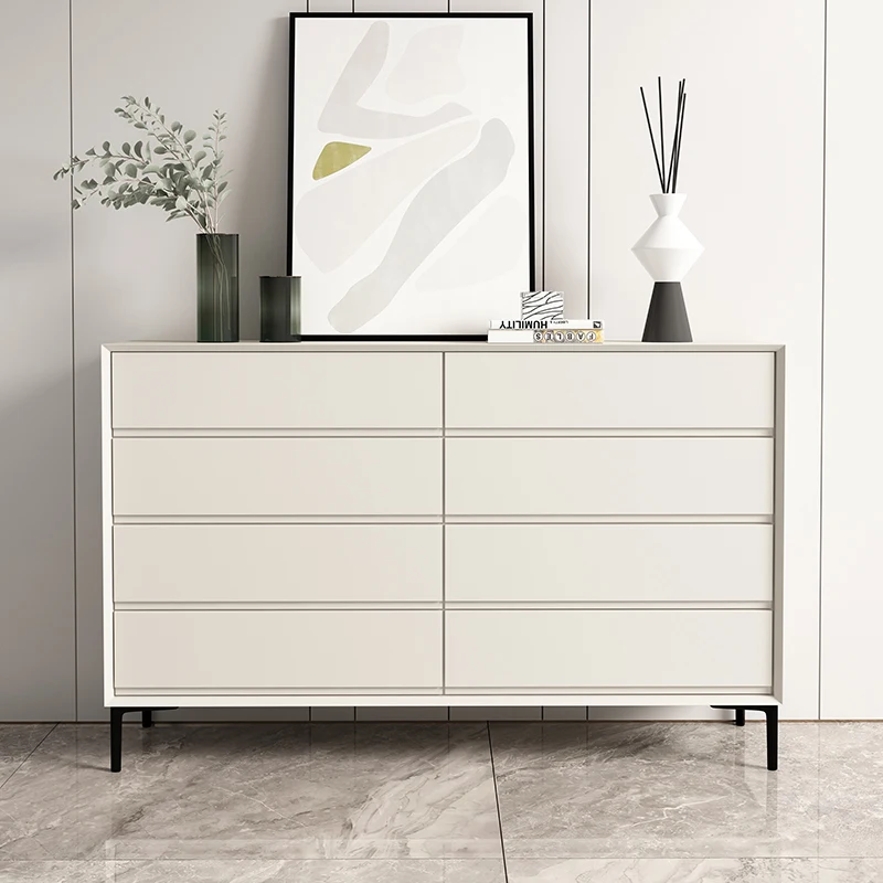 خزانة بجانب السرير لدرج غرفة المعيشة، وخزانة غرفة النوم، وخزانة من الخشب الصلب، بستة صدر، عمودية