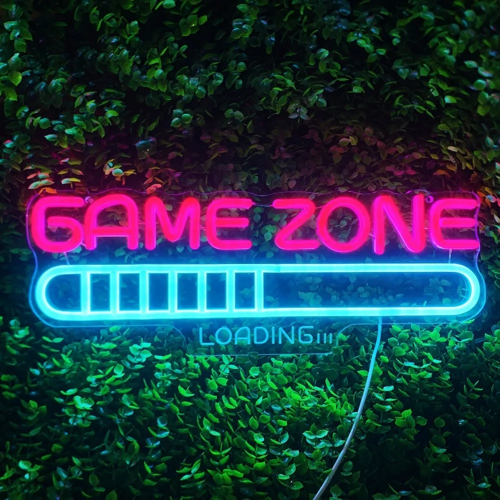 منطقة الألعاب النيون لتزيين الحائط أضواء LED لعبة غرفة الديكور للحزب بار في سن المراهقة بنين غرفة نوم نادي USB بالطاقة علامات مصباح