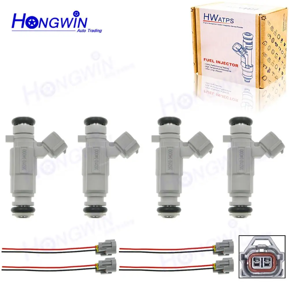 4PCS 35310-04000 3531004000 Fuel Injector Nozzle Wire For Hyundai i10 Kia Picanto Mk2 L4-1.0L 2011-2016