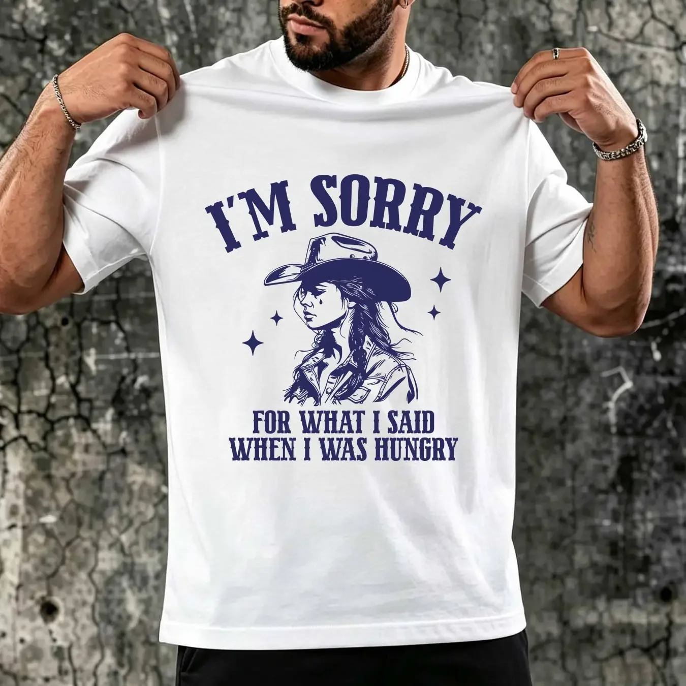 washed T Shirt I'm Sorry for what I SAID when was HUNGRY Funny Vintage long or short sleeves vintage Washed Soft
