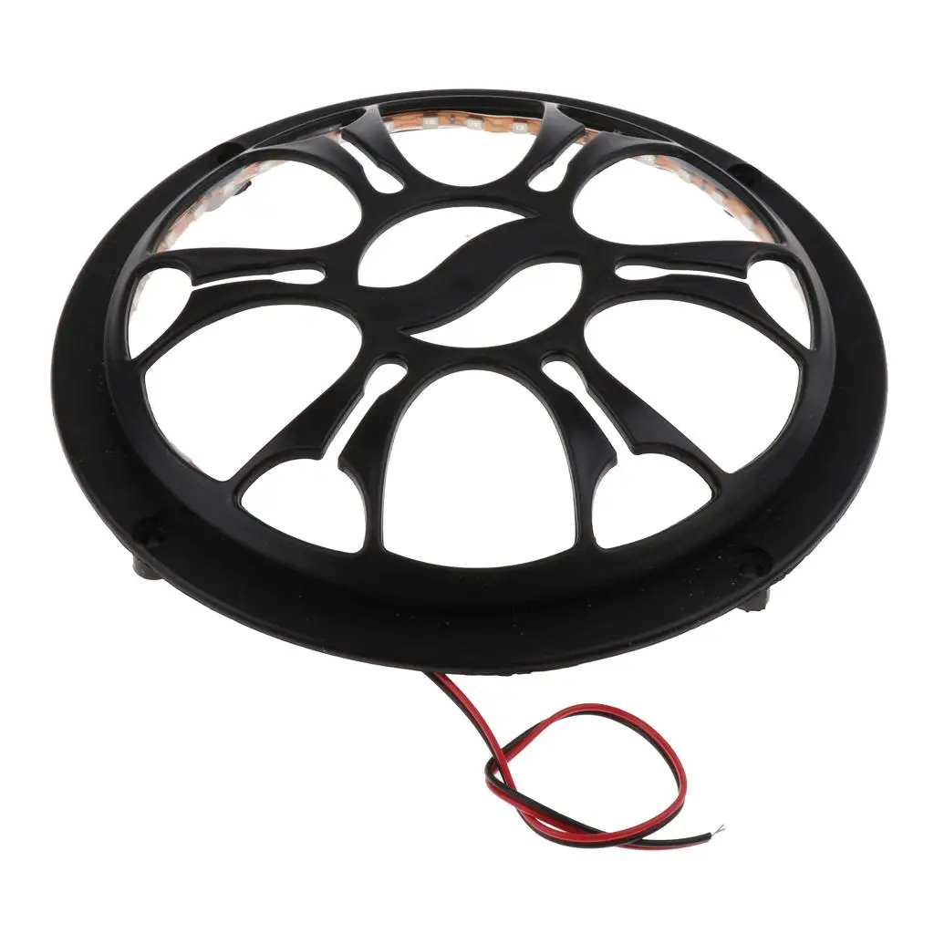 8 Inch Auto Speaker Parts Car Audio Sub Woofer Grille Black Grill Cover Guard Protector Grille with Flashing Light Bar