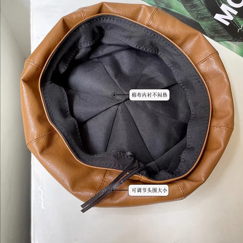 بو الجلود قبعة الأطفال الربيع والخريف البريطانية اليقطين قبعة مثمنة قبعة العصرية تنوعا الأدبية والفنية الرسام قبعة