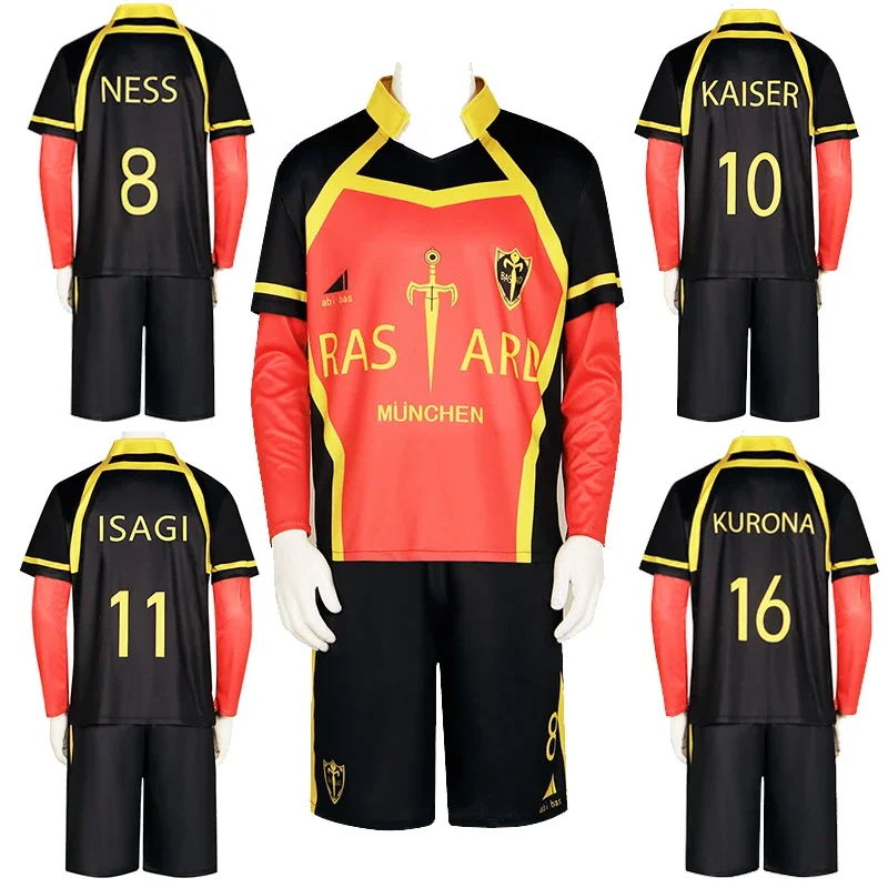 Blue Lock Anime Cosplay Yoichi Isagi Meguru Bachira Ranze Kurona Michael Kaiser Bastard Munchen Football Soccer Uniform for Men