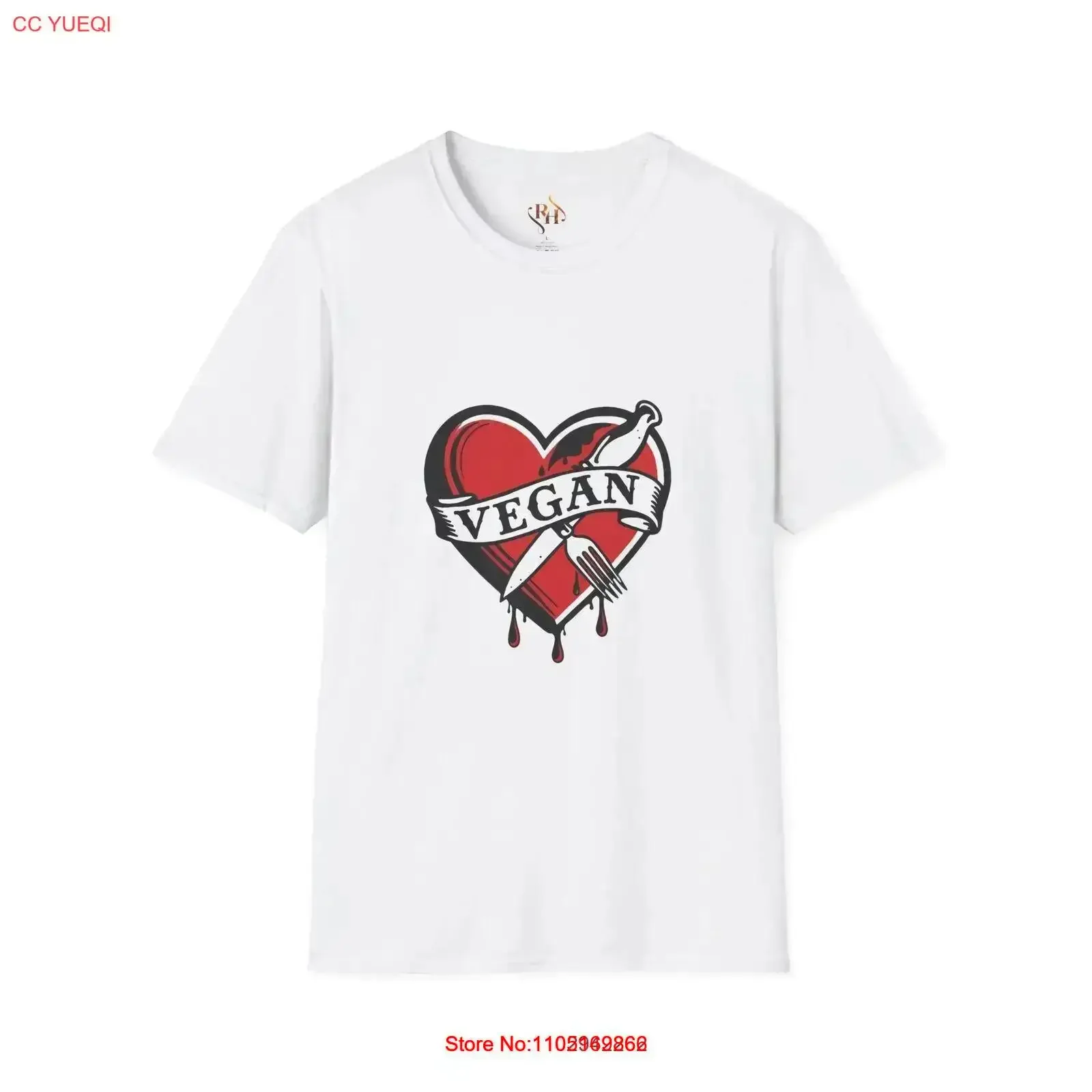 Vegan Heart T Shirt Eco Friendly Apparel for Vegans Plant Based vintage Washed homme fashion Comfortable Top Everyday Wear