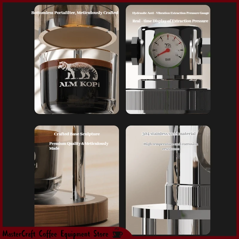 Pneumatic Coffee Extractor Portable Mini Coffee Maker Small Manual Espresso Machine For Home Office Outdoor Camping Travel - view 6