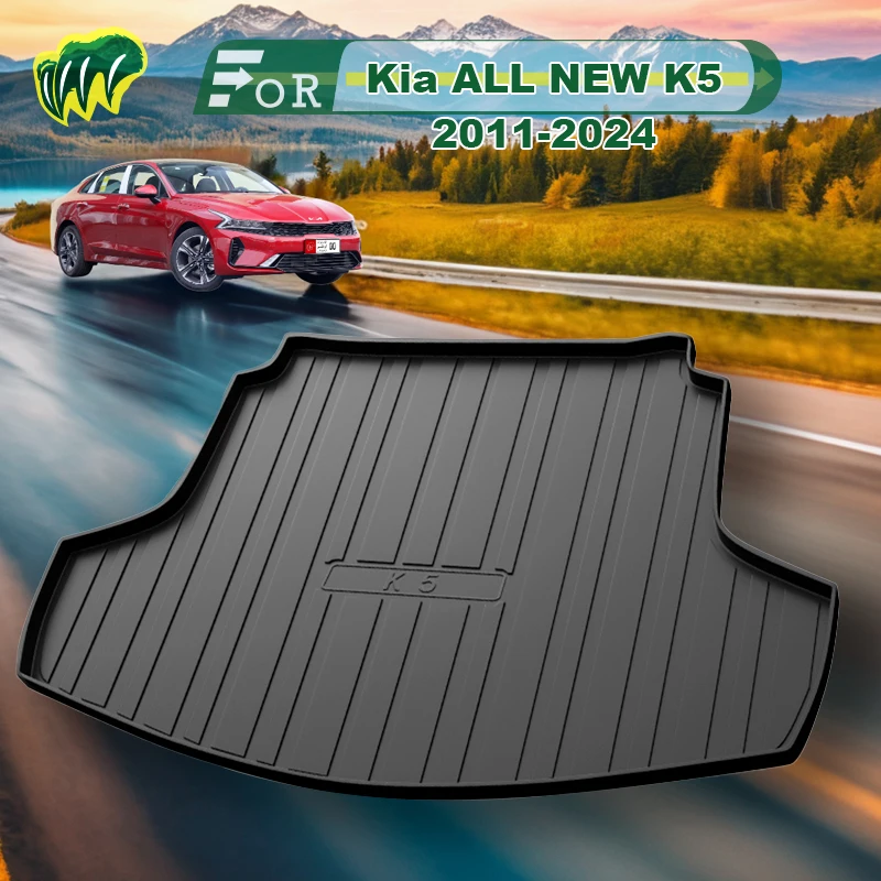 

For Kia ALL NEW K5 2011-2024 Custom Fit Car Trunk Mat All Season Black Cargo Mat 3D Shaped Laser Measured Trunk Liners