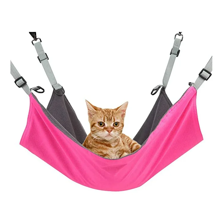 Winter Cat Hammock for Cage, Warm Plush Hanging Bed for Small Pets, Double Layer Pet Mat with Fleece Lining