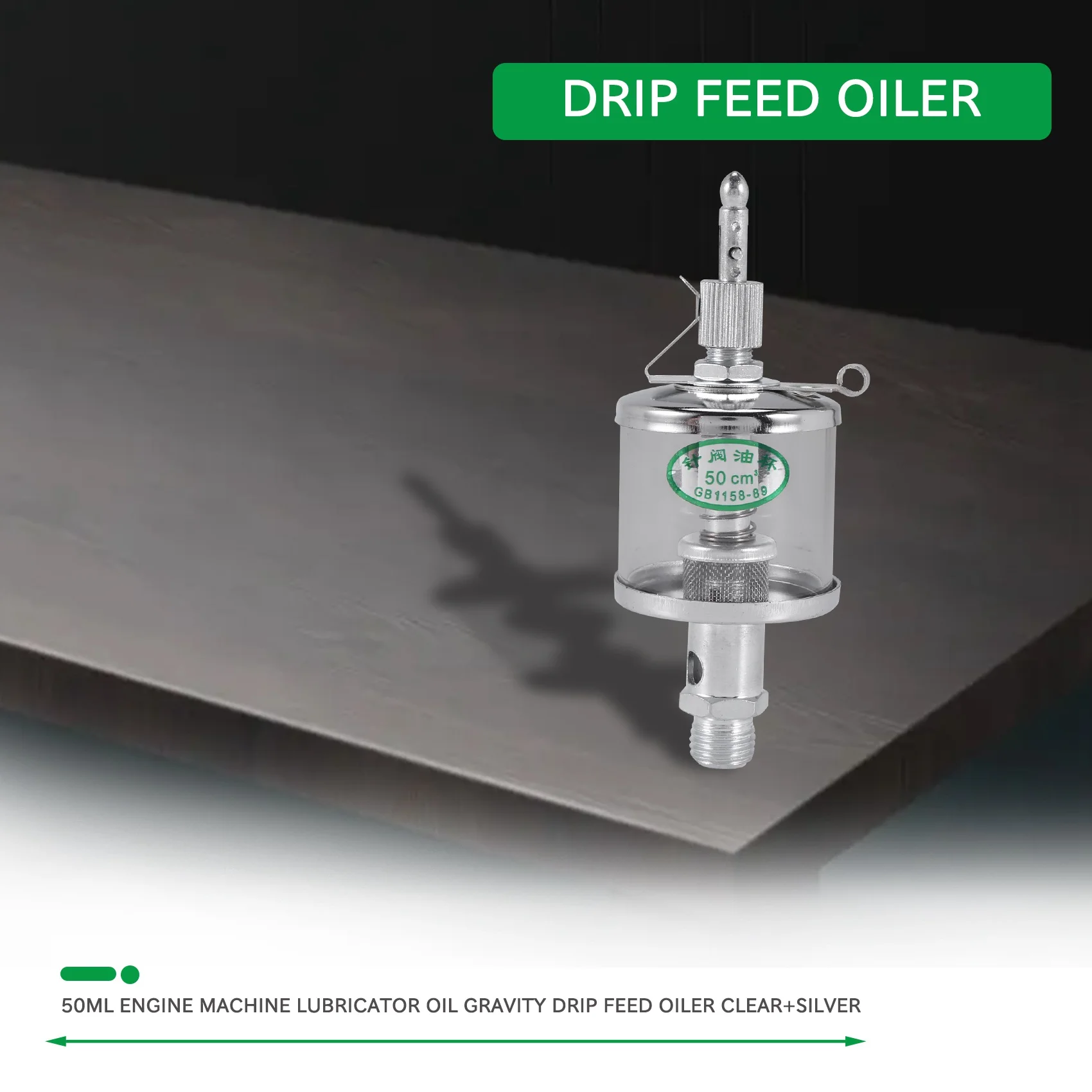 Huile de lubrification pour machine à moteur, rajeunissement au goutte-à-goutte par gravité, transparent et argent, 50ml