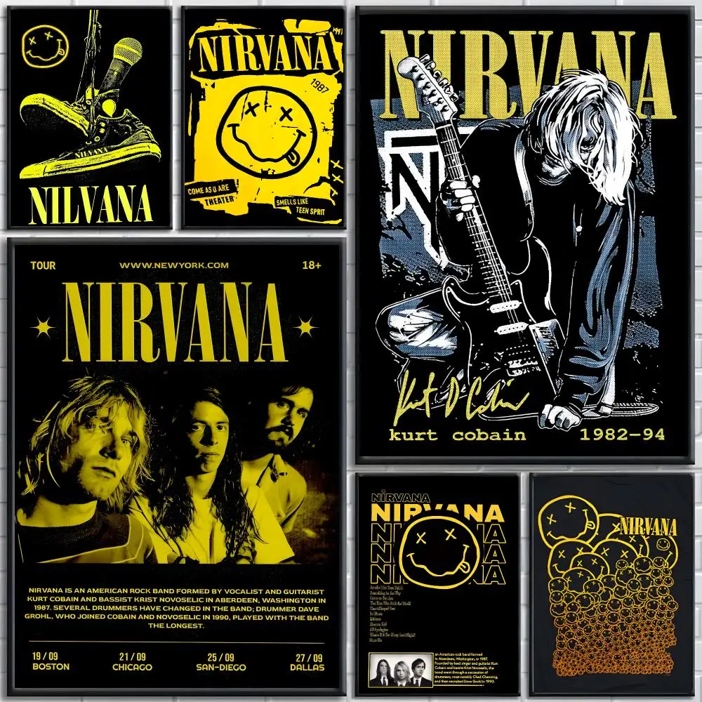 N-Nirvana Poster posters for bedrooms and living rooms—high-definition cartoon movie-themed wall art.