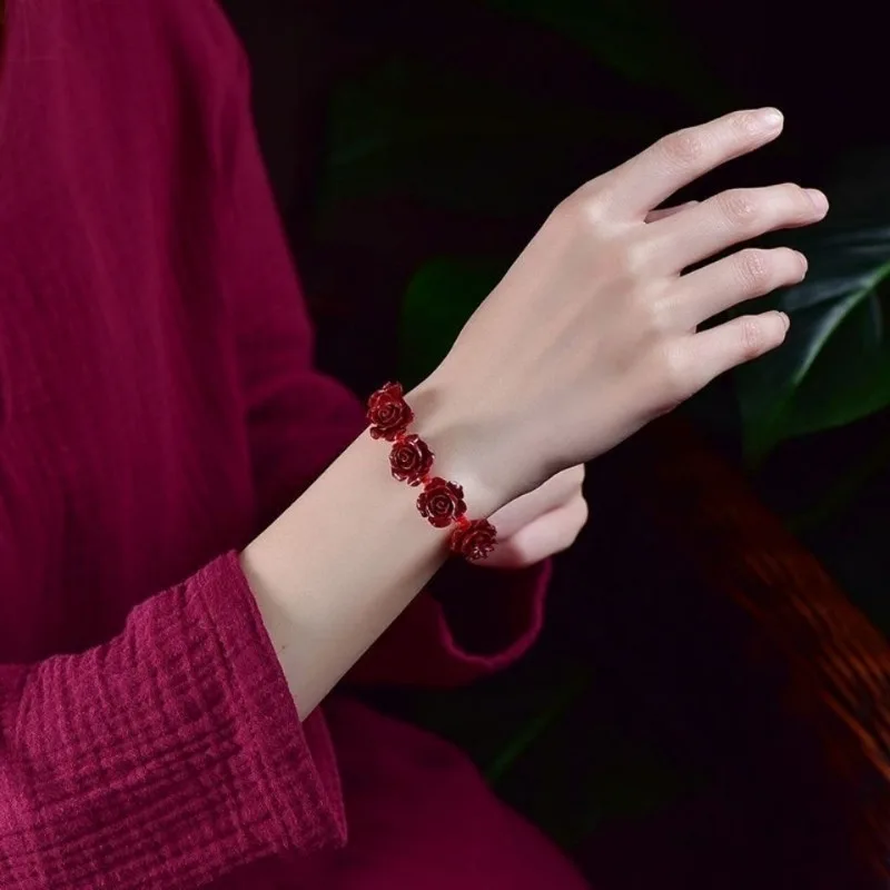 Cinnabar Rose Bracelet Purple Gold Sand Bracelet Women\'s