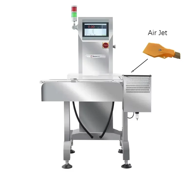 High Accuracy Checkweigher Food Weighing Scale Weight Check High Speed for Food Industry With Automatic Air Rejection System