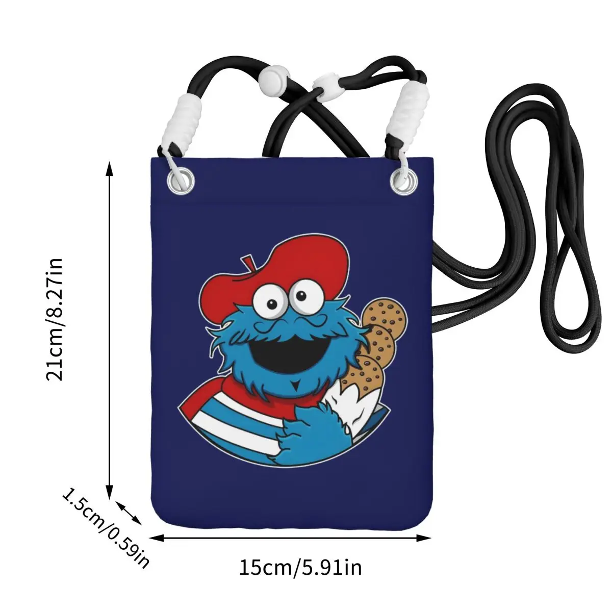 مخصص كوكي مونستر حقيبة الهاتف المحمول للرجال النساء التلفزيون الكتف حقيبة كروسبودي مناسبة محفظة نسائية للعملات المعدنية محفظة صغيرة المحفظة #3