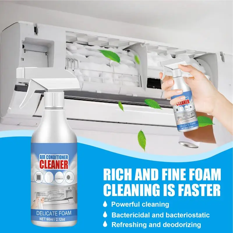 60ml Air Conditioner Cleaner Spray Multifunctional Heavy Duty Detergent Car AC Foam Cleaner Coil Cleaner For House And Car