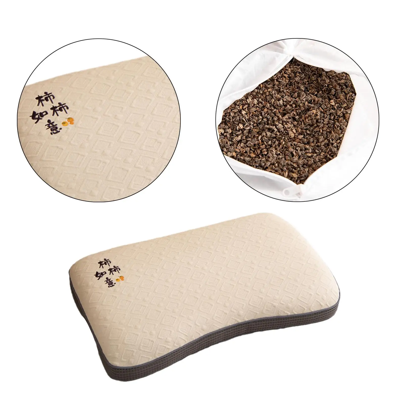 

Buckwheat Hull Pillow Multipurpose Sleeping Pillow for Bedroom Travel Home
