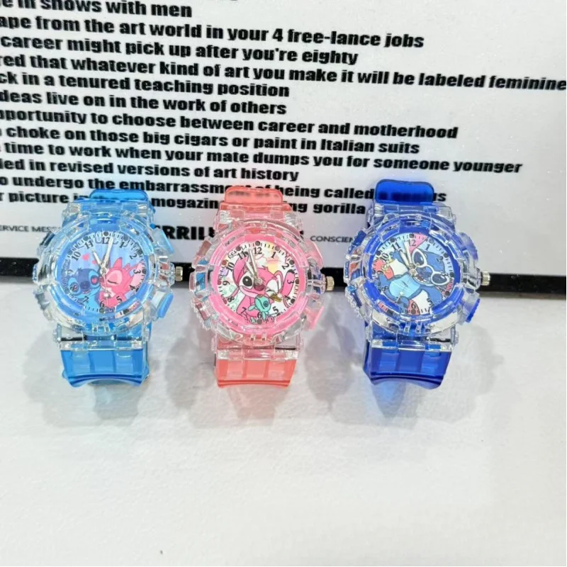 ديزني غرزة الملاك ووتش نمط Led متوهجة فلاش الأطفال الساعات لعب الأزياء كوارتز ساعة اليد هدايا عيد الميلاد للأطفال #1