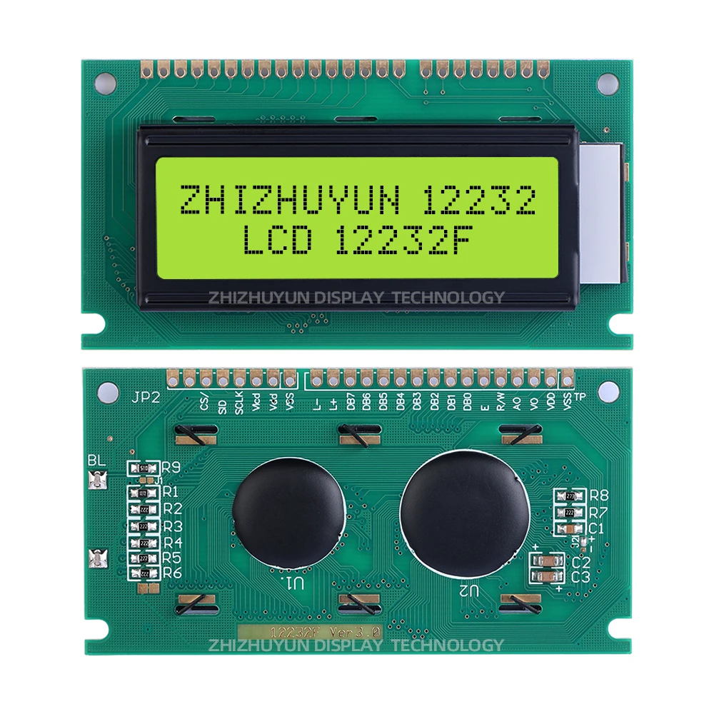 Imagem -06 - Dot Matrix Screen Lcd Character Dot Matrix Screen Module 5v Amarelo Verde Membrana 122x32 Source Factory Paralelo ou Interface Serial 12232f