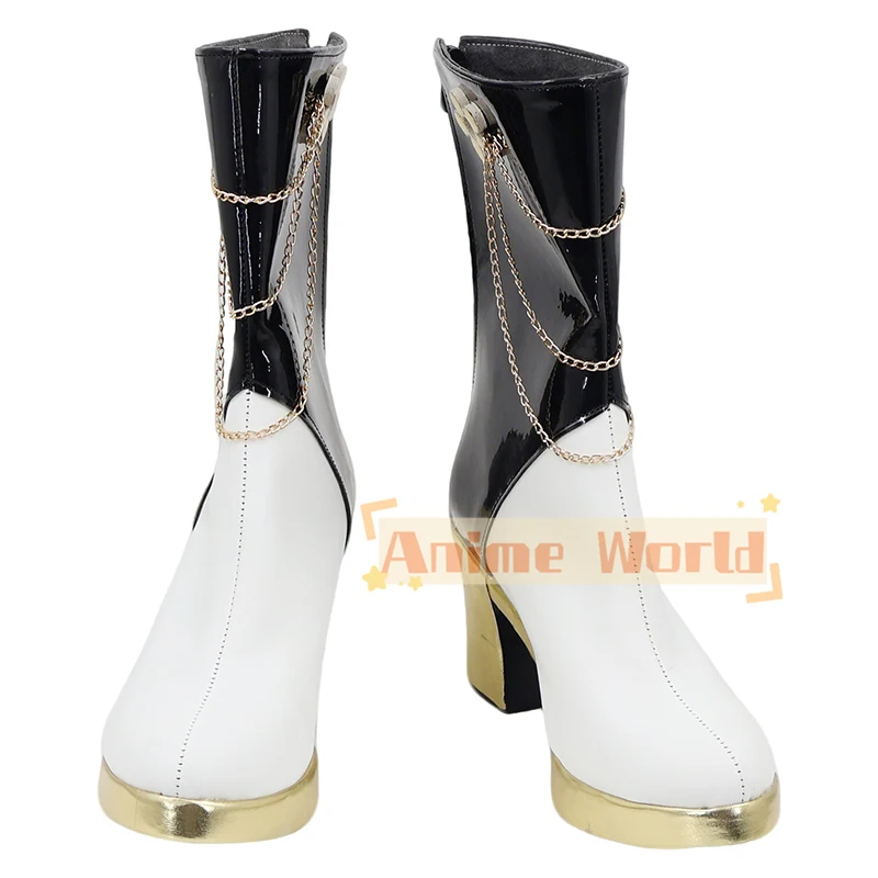 Chaussures de Cosplay du film animé KPop Mira pour enfants et adultes, bottes noires dorées pour femmes, jeu de rôle pour fête de carnaval d'halloween