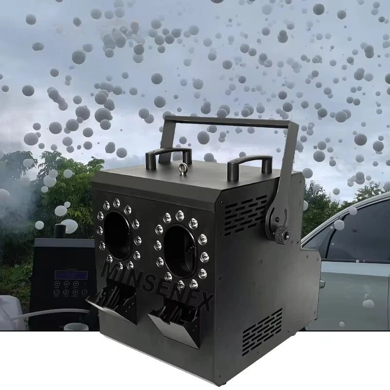 3 in 1 Stage Fog Bubble Machine With RGB LED Automatic Dmx 512 Led 2000W Smoke Bubble Machine With Wireless Remote Smoke Machine