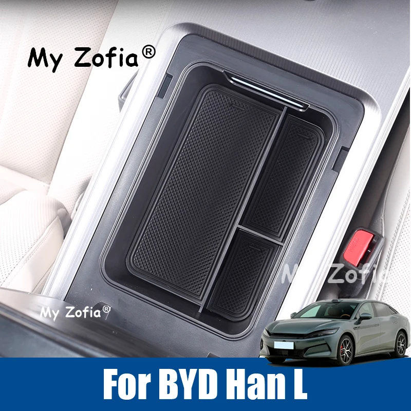 

Car Center Console Storage Box For BYD Han L 2025 2026 Car Holder Navigate back Tray Organizer Accessories Armrest Storage Box
