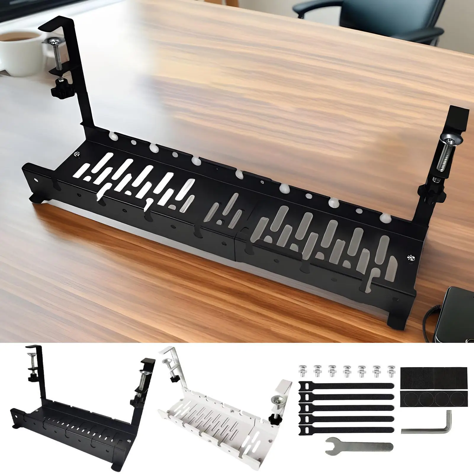 

Under Desk Cable Management Cable Organizer Under Desk Expandable Manager Holder Storage Organization Wire Basket Rack for