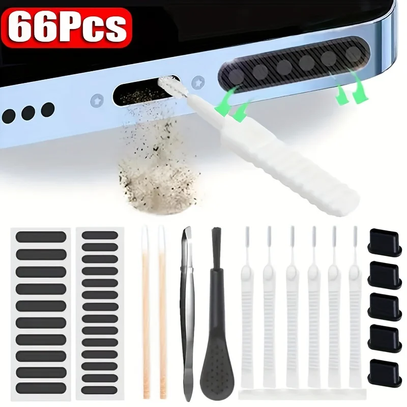 Universal Phone Speaker Port Dust Removal Cleaner Tool Kit Set for iPhone Samsung Universal Phones Dust Cleaning Brush
