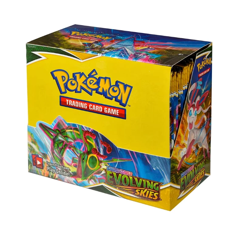 Lot de 360 cartes Pokémon TCG : Sword Shield Evolving Skies Booster Box, cartes à collectionner Pokémon, boîte de 36 paquets, prête à être expédiée