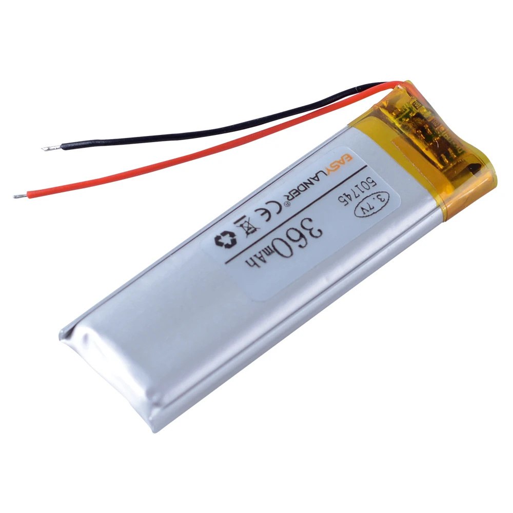 501745 501646 3.7V 360mAh Rechargeable Lithium Li-ion Polymer Battery  301745 401745 601745 701745 801745