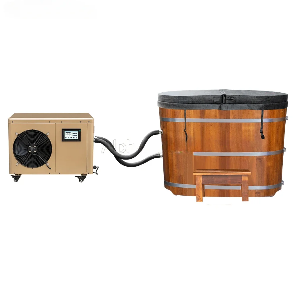 New Dtyle Rubber Wood Commercial Ice Bath Barrel Cold Plunge Tub Wood Optional