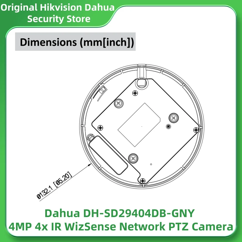 Dahua SD29404DB-GNY 4MP 2.8mm-12mm Lens 4x IR WizSense Network PTZ Camera IR 50m 4x Optical Zoom Built-in Mic PoE SMD 3.0 WDR