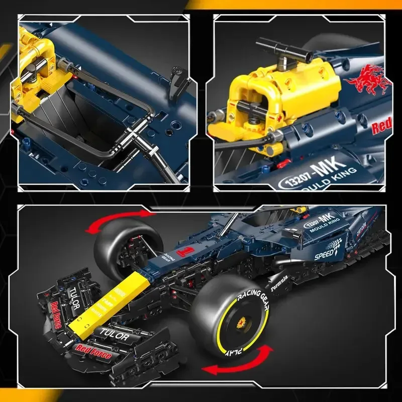 モールドキング 13207 テクニカル R820 レーシングカー 組み立てブロックセット 組立式レーシングカー コレクション おもちゃ ギフト