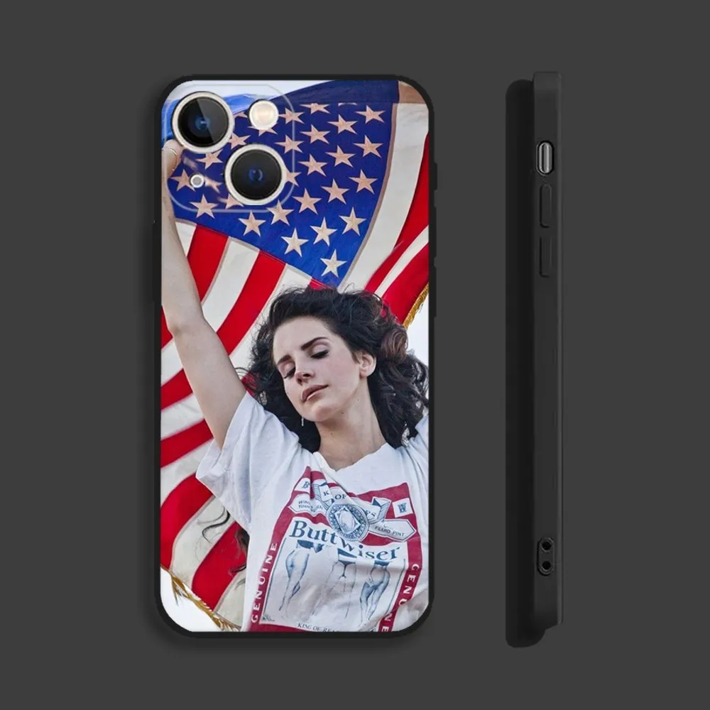 L-Lana Del Rey Singer Phone Case For iPhone 15,14,13,12,11 Plus,Pro,Max,XR,XS,X,7,8 Plus,SE,Mini Silicone Soft