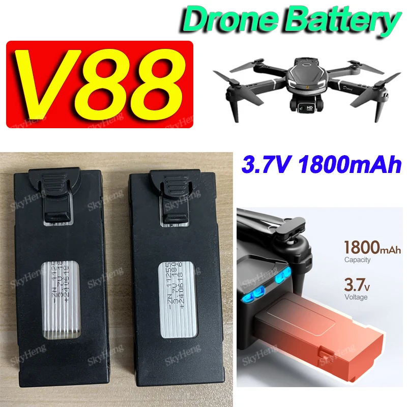 Oryginalny V88 Mini Dron 8K profesjonalna bateria HD 3.7V 1800mAh dla V88 RC Qudcopter bateria akcesoria zamienne części