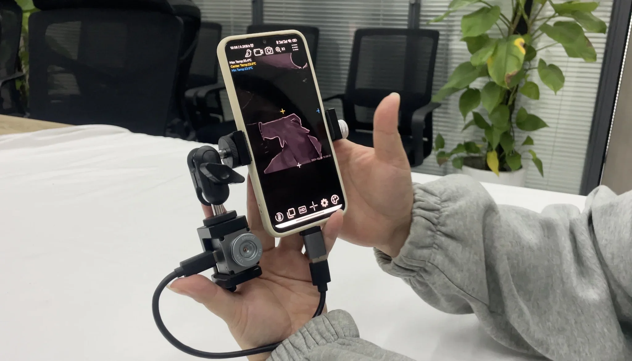 256*192 Android Type-C Thermal Imager Camera Module Mobile and PC Thermal Imaging for Solar Panel Power Device Fault Detection