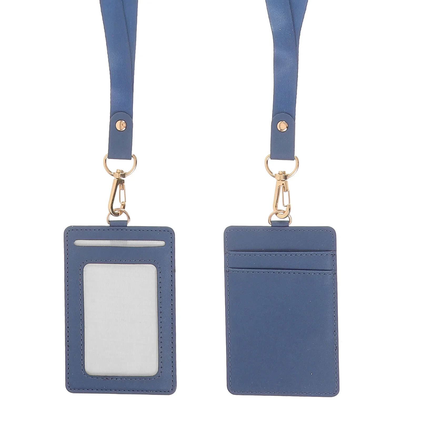 

Lanyard Work Certificate and Badge Card Sleeves College Protector Cover Blue Id Holders