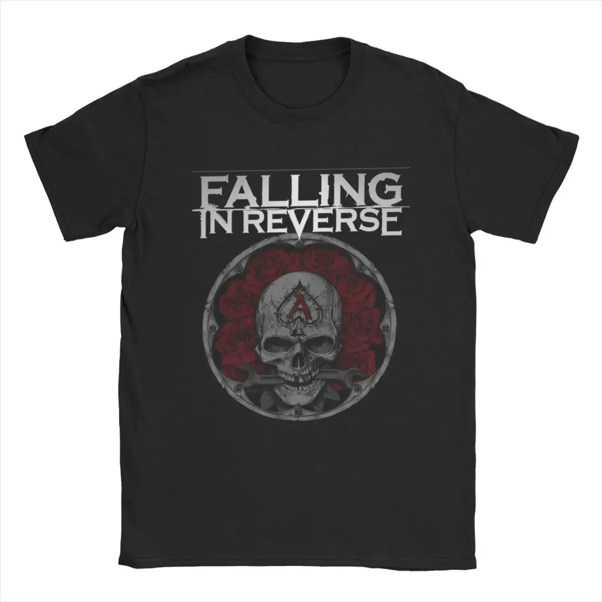 Men T-Shirt Falling In Reverse Rock Unique Pure Cotton Tee Shirt Short Sleeve T Shirt Round Collar Clothing Gift Idea