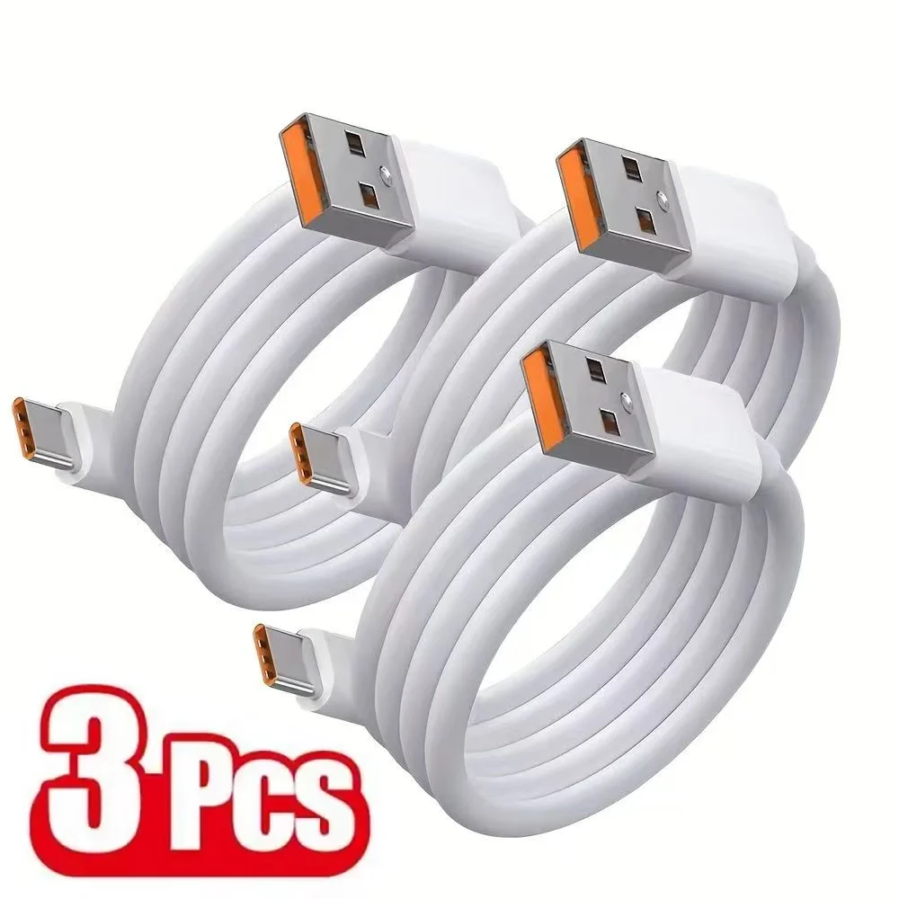 3PCS USB Type C Super Fast Charging Cable Data Cord For Samsung Huawei Xiaomi Redmi Quick Charing USB C Cables