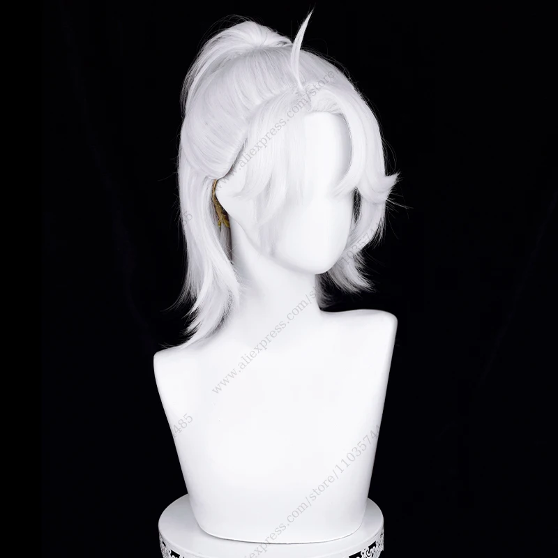 Game Rice Luca Balsa Cosplay Wig 40cm Long Silver White Heat Resistant Synthetic Hair