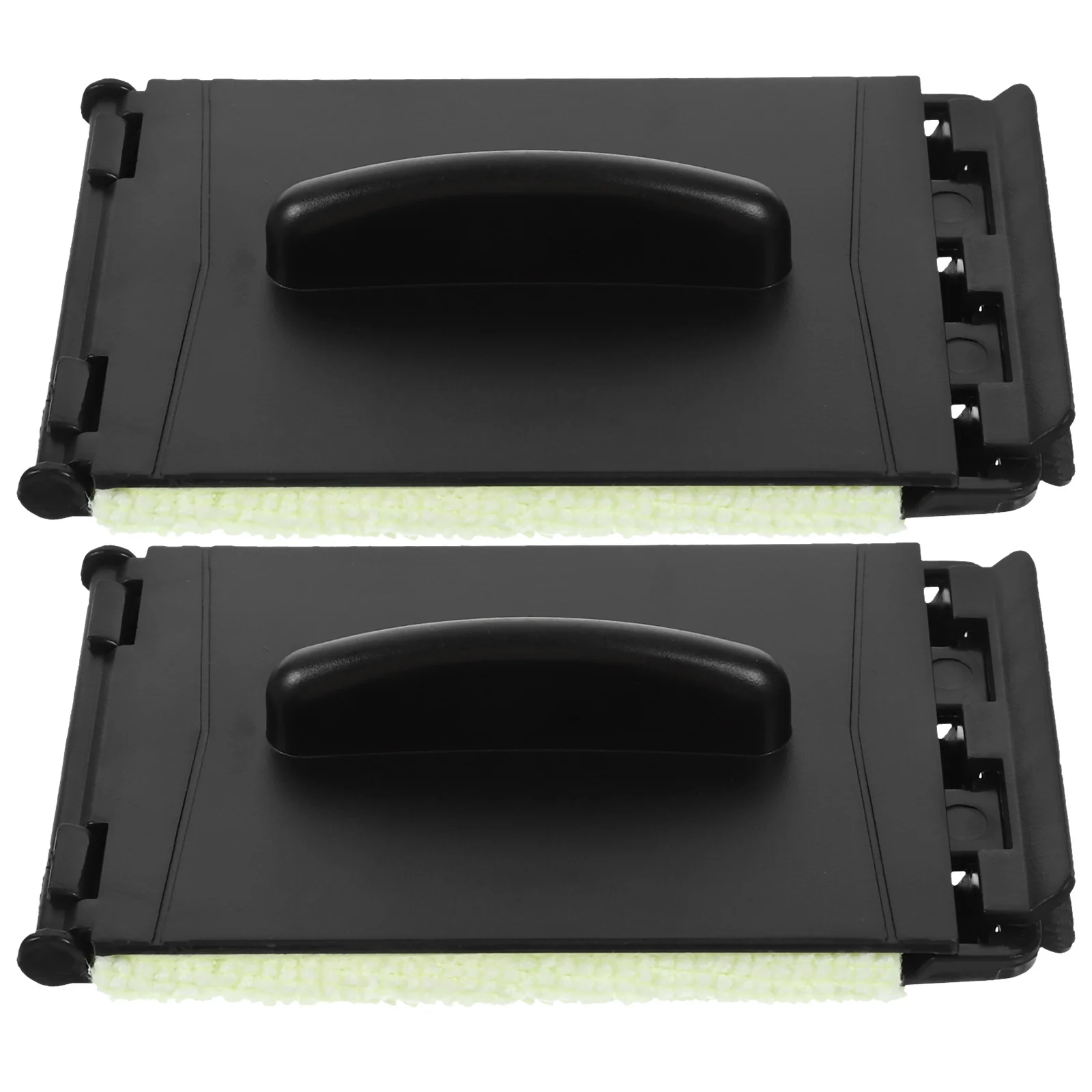

2 Pcs Microfiber String Cleaner Guitar Cleaning Bass Black Plastic Polish Cloth