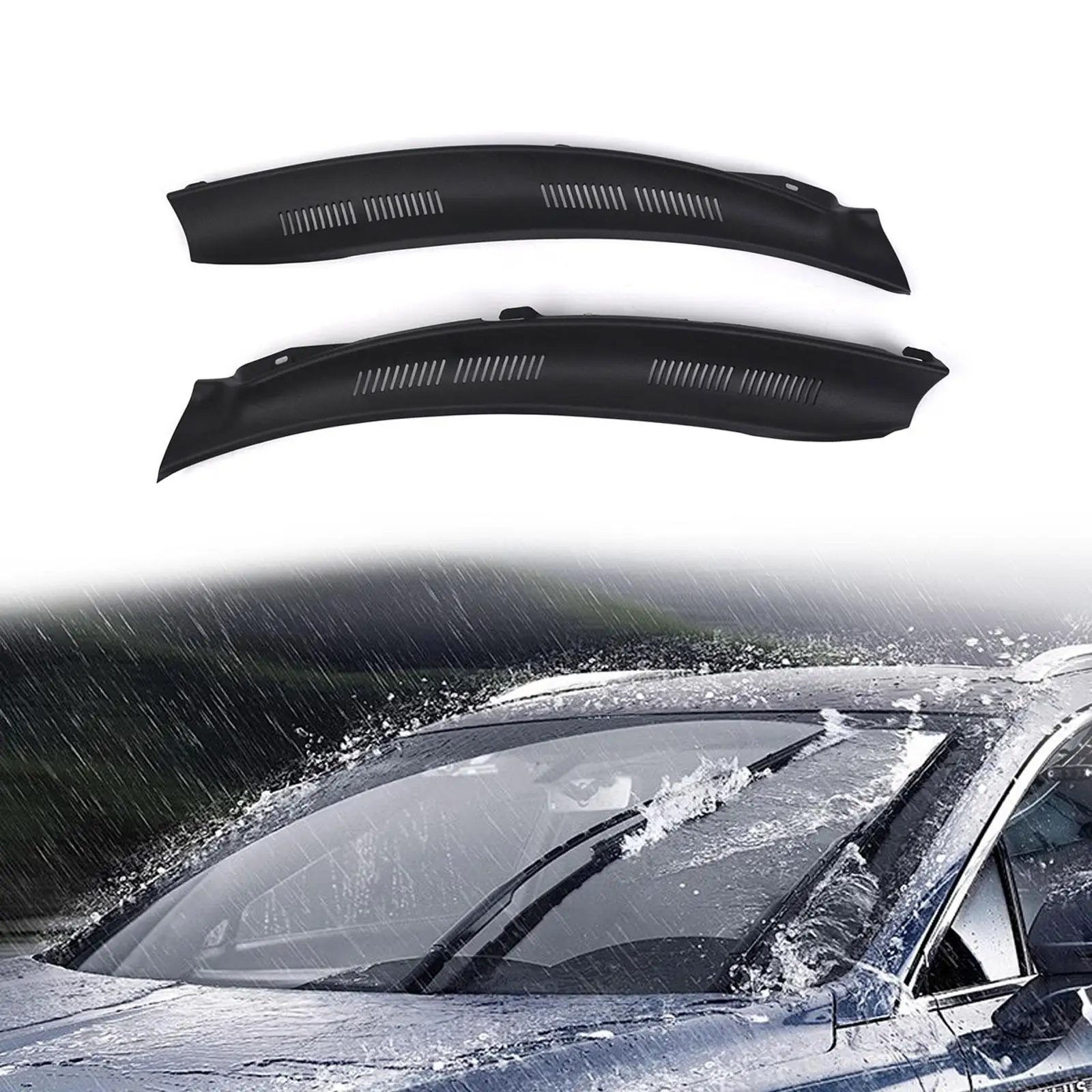 2108311058 Windshield Hood Panel Cover Windshield Wiper Side Cowl Extension Fenders Cover Trim for Mercedes Benz E420 1997