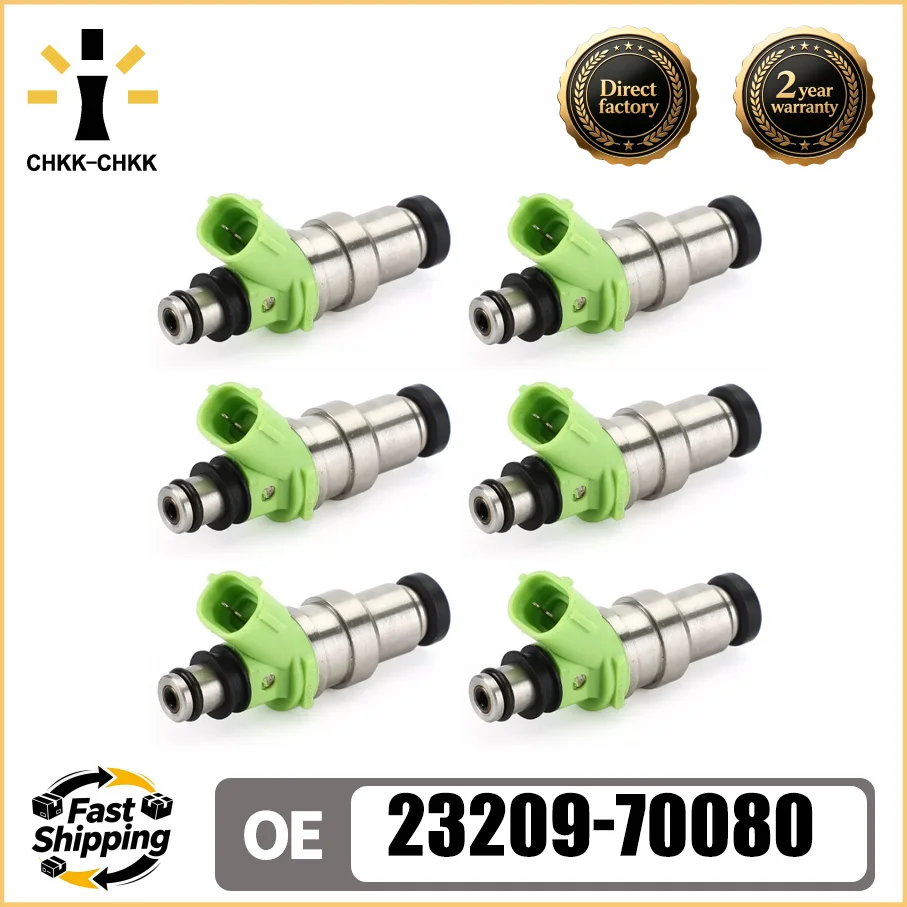 

CHKK-CHKK 6PCS 23250-70080 23209-70080 fuel injector for TOYOTA NA SUPRA 1988~1993 CRESSIDA 1988~1992 3.0L 7MGE