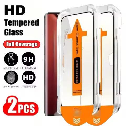 2Pcs HD Full Screen Protector for Samsung Galaxy S25 Edge S24 S23 Ultra S22 S21 S25 Plus S24 S23 FE Easy Install Tempered Glass