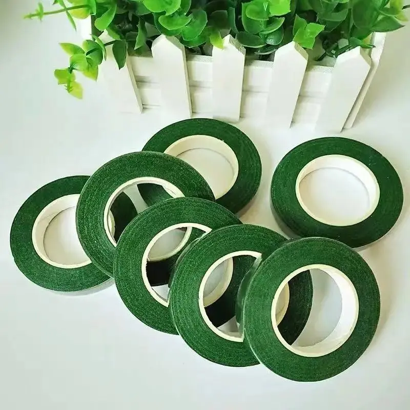 Floral Green Tapes 12mm*30m/ROLL Tape Corsages Buttonhole Artificial Flower Stamen Wrap Florist Green Tapes Stretchy Tape