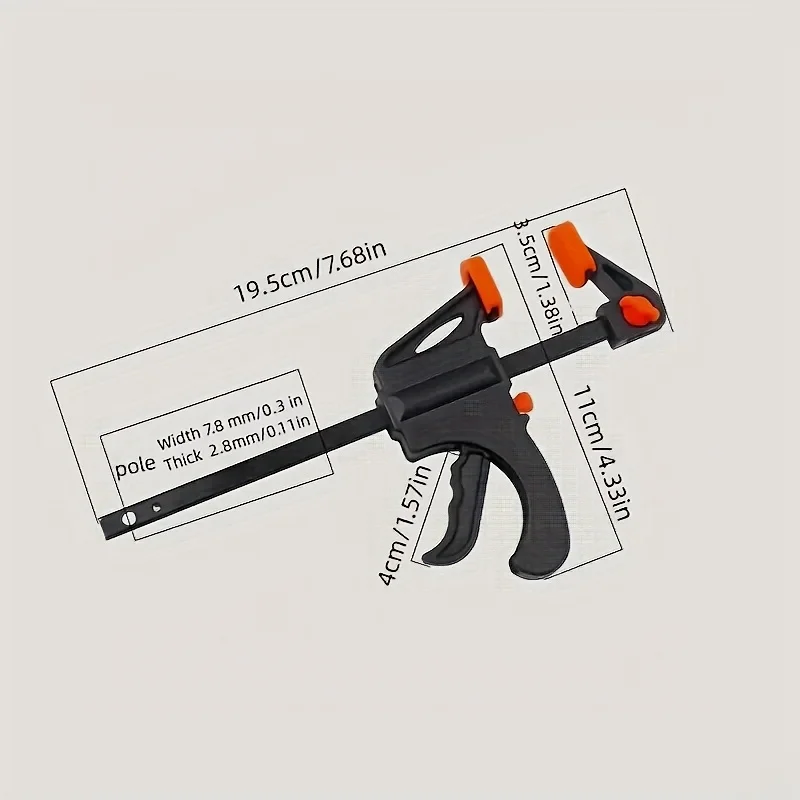 1Pc 4 Inch F‑Clamp Set, Quick Release Ratchet Squeeze Woodworking Clamp, Hand Tool for DIY Home Renovation Projects