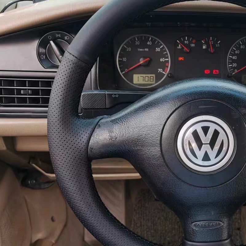 Artificial Leather Car Steering Wheel Covers for Volkswagen VW Golf 4 Passat B5 1996-2003 Seat Leon 1999-2004 Polo 1999-2002 - Image 3